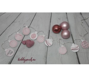 Stickserie - ITH Lichterkette Weihnachtskugeln